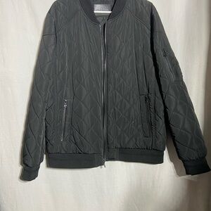 Calvin Klein Charcoal Quilted Bomber Jacket